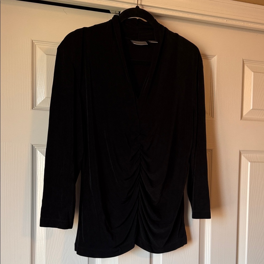Chico's Black Ruched Women's Blouse